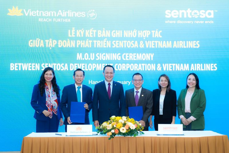 Vietnam Airlines và Sentosa Development Corporation (SDC) ký Bản ghi nhớ hợp tác.