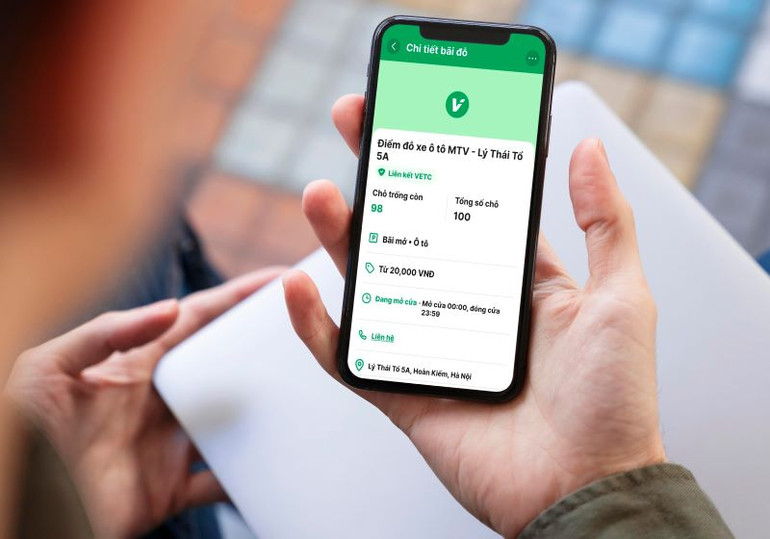 Chủ phương tiện có thể tìm, đặt chỗ và thanh toán trước phí đỗ xe trên ứng dụng VETC.