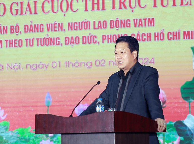 Chủ tịch Hội đồng thành viên VATM Lê Hoàng Minh phát biểu ý kiến chỉ đạo.