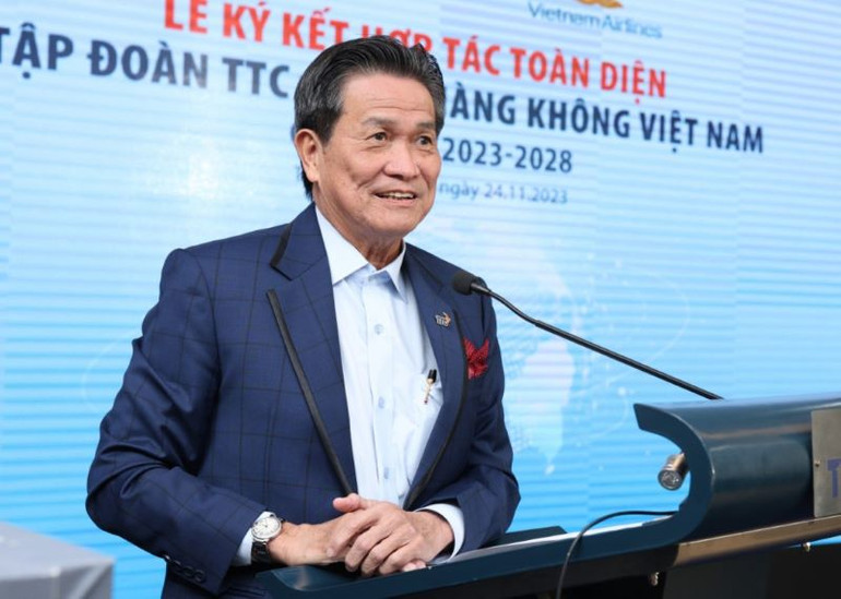 Ông Đặng Văn Thành - Chủ tịch Tập đoàn TTC phát biểu tại sự kiện.