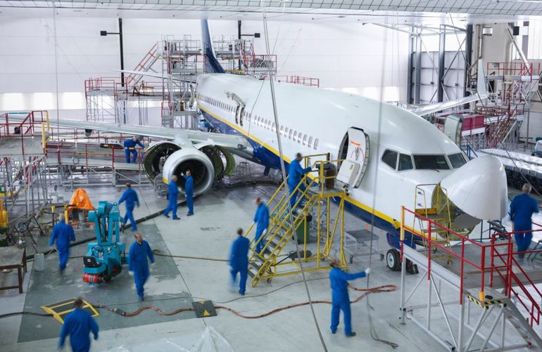 Một cơ sở lắp ráp, sản xuất máy bay của Boeing.