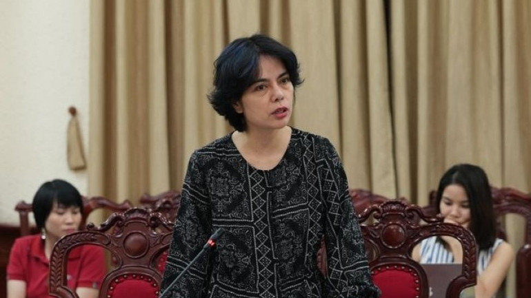 Bà Phan Minh Thủy - VCCI phát biểu.