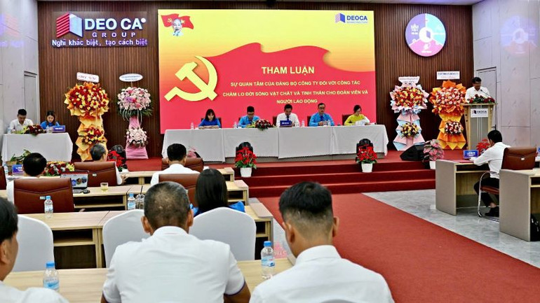 Tổ chức đảng là điểm tựa để hình thành mẫu số chung giữa việc phấn đấu vì sự thịnh vượng của Tập đoàn Đèo Cả và chăm lo đời sống người lao động.