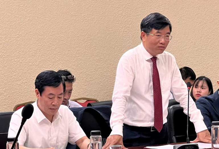 Ông Nguyễn Mạnh Thắng, Phó Cục trưởng Đường bộ Việt Nam phát biểu.