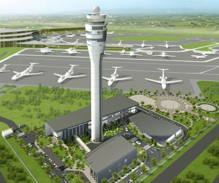 Phối cảnh Đài Kiểm soát không lưu Long Thành.