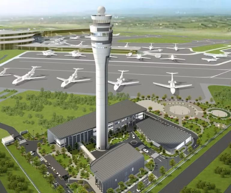 Phối cảnh Đài Kiểm soát không lưu Long Thành. Phối cảnh Đài Kiểm soát không lưu Long Thành.
