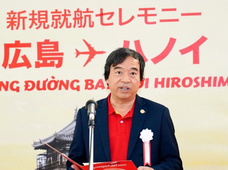 Ông Nguyễn Đức Thịnh, Phó Tổng Giám đốc Vietjet cảm ơn sự hỗ trợ của chính quyền địa phương và các đối tác Nhật Bản.