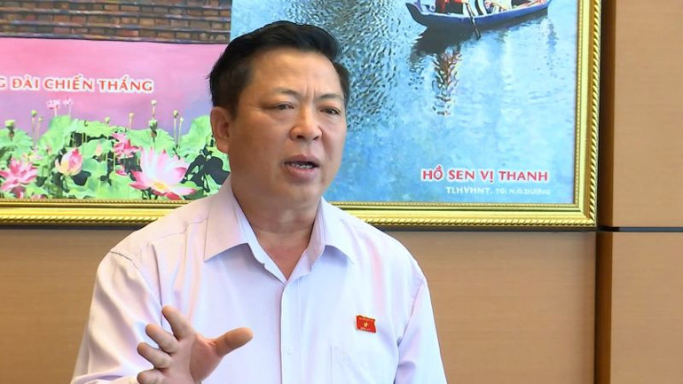 Đại biểu Trần Hồng Minh, Bí thư Tỉnh ủy, Trưởng đoàn Đại biểu Quốc hội tỉnh Cao Bằng.