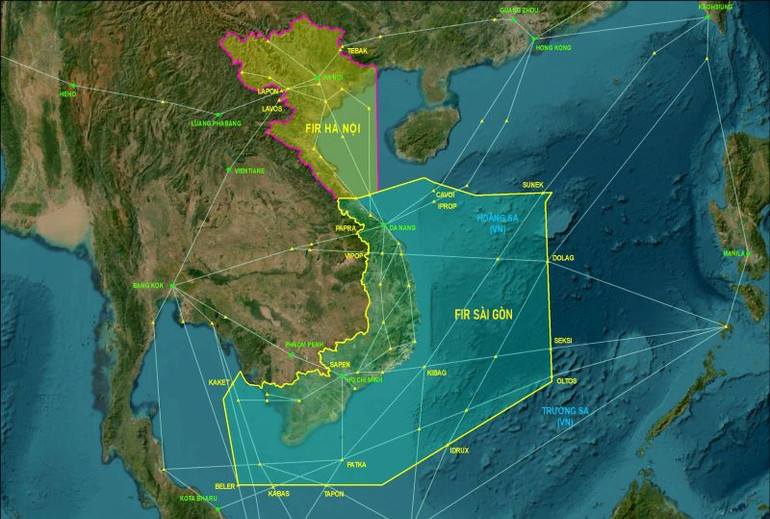 FIR Hà Nội và FIR Sài Gòn trước năm 1975.