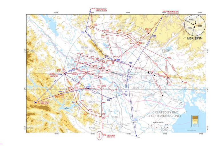 Sơ đồ tổng hợp các phương thức bay mới tại Nội Bài. Sơ đồ tổng hợp các phương thức bay mới tại Nội Bài.