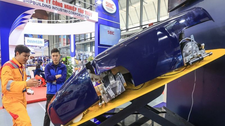 Một gian hàng tại triển lãm Vietship 2025.