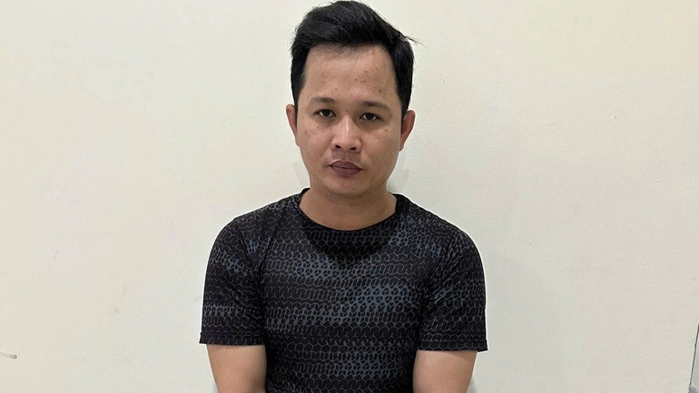 Đối tượng Nguyễn Đức Thành Huy tại cơ quan Công an (Ảnh: Công an cung cấp)