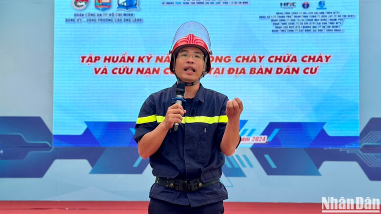 Tuyên truyền, tập huấn kỹ năng phòng cháy chữa, cháy và cứu nạn cứu hộ tại địa bàn dân cư.