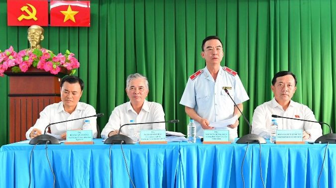 Đại diện Thanh tra Chính phủ và lãnh đạo Thành phố Hồ Chí Minh chủ trì buổi thông báo kết quả. (Ảnh: Việt Dũng ) Đại diện Thanh tra Chính phủ và lãnh đạo Thành phố Hồ Chí Minh chủ trì buổi thông báo kết quả. (Ảnh: Việt Dũng )