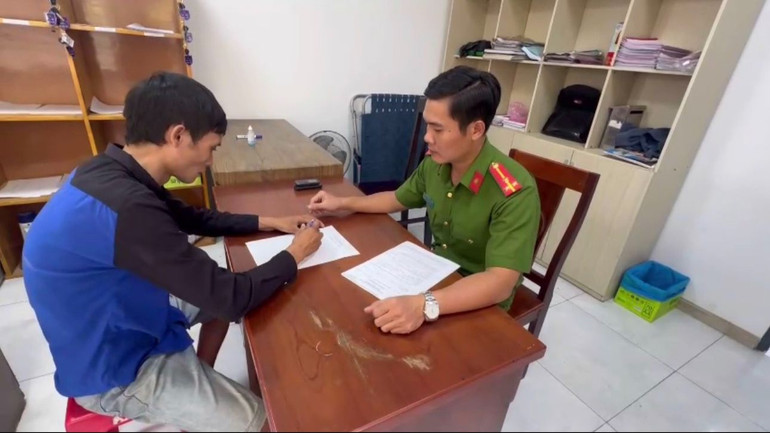 Cơ quan Công an làm việc với đối tượng Phạm Đức Toàn.