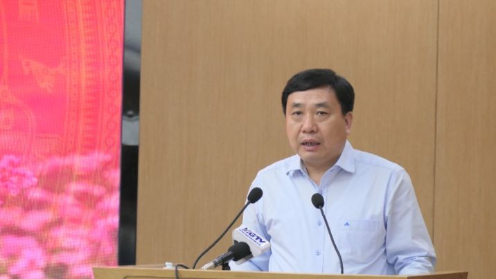 Quyền Bí thư Tỉnh ủy Hà Giang Nguyễn Mạnh Dũng phát biểu kết luận hội nghị.