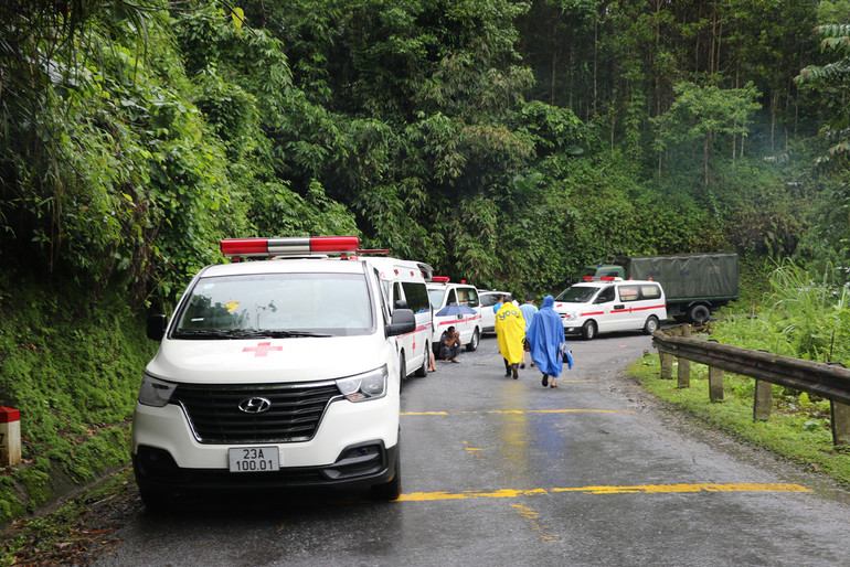 Sở Y tế Hà Giang huy động tối đa phương tiện, nhân lực tham gia công tác cứu nạn.