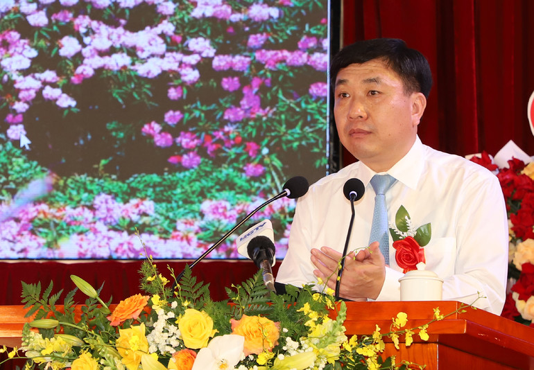 Đồng chí Nguyễn Mạnh Dũng, Quyền Bí thư Tỉnh ủy Hà Giang phát biểu tại lễ kỷ niệm. Đồng chí Nguyễn Mạnh Dũng, Quyền Bí thư Tỉnh ủy Hà Giang phát biểu tại lễ kỷ niệm.