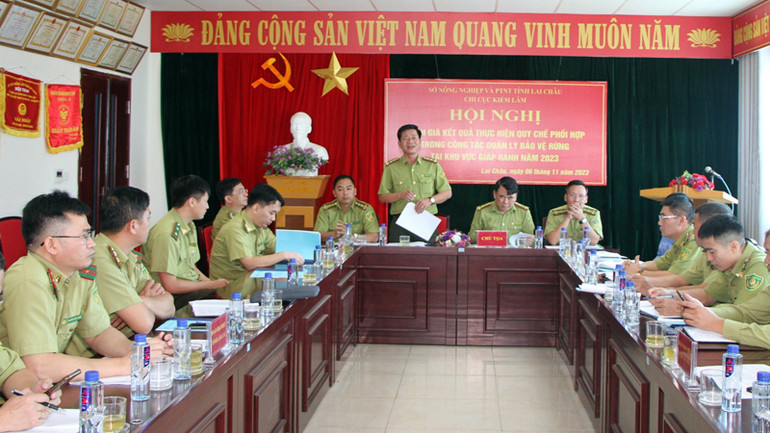 Kiểm lâm các tỉnh Lào Cai, Yên Bái, Hà Giang, Lai Châu tổ chức hội nghị đánh giá kết quả thực hiện quy chế phối hợp.