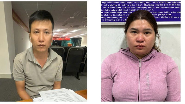 Bị can Nguyễn Tú Anh và bị can Phạm Thị Kim Hoa.