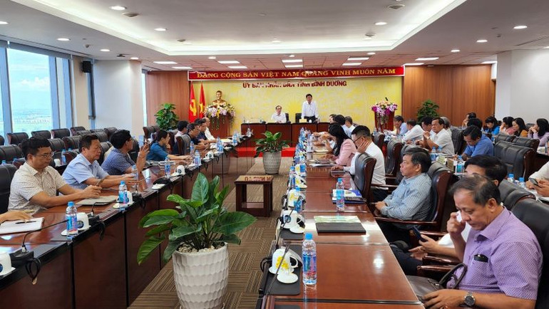 Phó Chủ tịch Thường trực Ủy ban nhân dân tỉnh Bình Dương Mai Hùng Dũng phát biểu ý kiến tại buổi công bố Kết luận thanh tra 785.