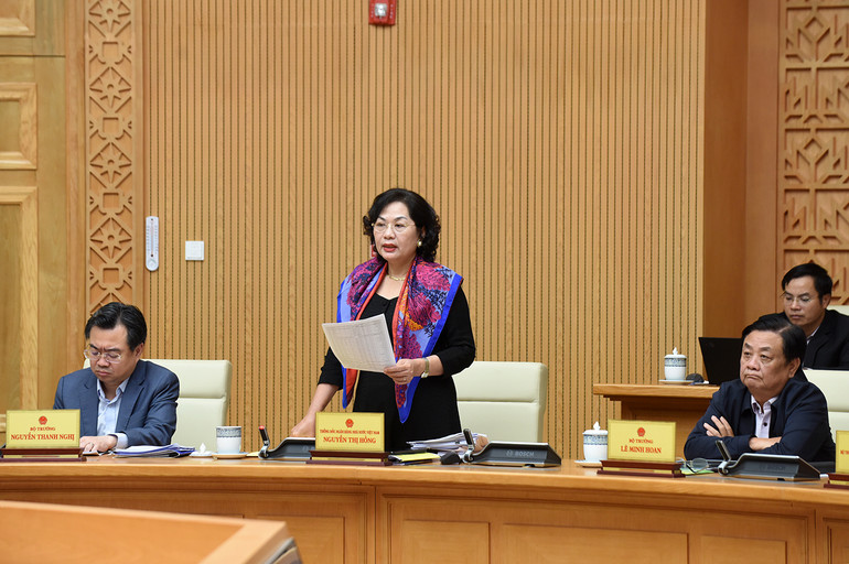 Thống đốc Ngân hàng Nhà nước Nguyễn thị Hồng phát biểu.