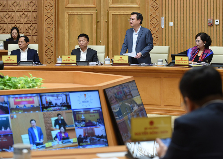 Bộ trưởng Xây dựng Nguyễn Thanh Nghị phát biểu.