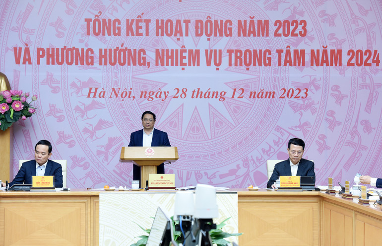 Thủ tướng Phạm Minh Chính dự và chủ trì hội nghị. Thủ tướng Phạm Minh Chính dự và chủ trì hội nghị.