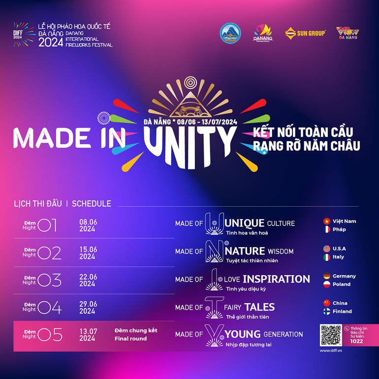 Lịch thi đấu DIFF 2024. (Ảnh: Ban tổ chức DIFF)