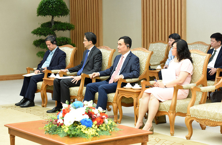 Đại diện lãnh đạo các Bộ, ban, ngành của Chính phủ Việt Nam tham dự buổi tiếp.