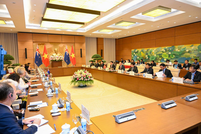 Quang cảnh buổi tiếp tại Nhà Quốc hội. (Ảnh: Duy Linh)