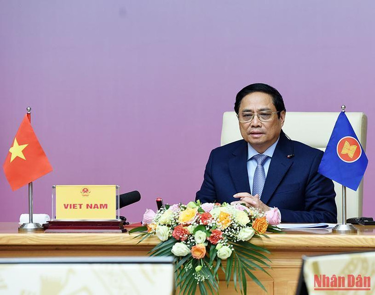 Thủ tướng Phạm Minh Chính phát biểu. (Ảnh: TRẦN HẢI)