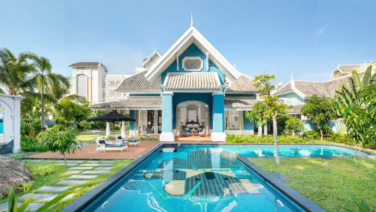 Khu nghỉ dưỡng JW Marriott Phu Quoc mang tới không gian hoài cổ. (Ảnh: Marriott/The Week)