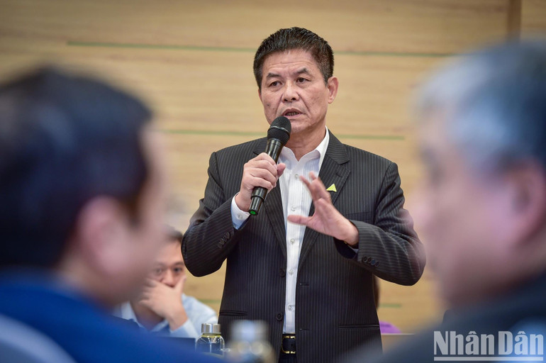 Ông Nguyễn Quốc Kỳ, Chủ tịch Hội đồng quản trị Vietravel và Vietravel Airlines phát biểu.