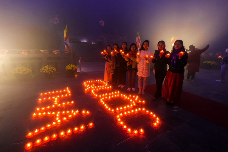 Đại lễ Phật đản được tổ chức tại quần thể văn hóa tâm linh Fansipan năm 2023.