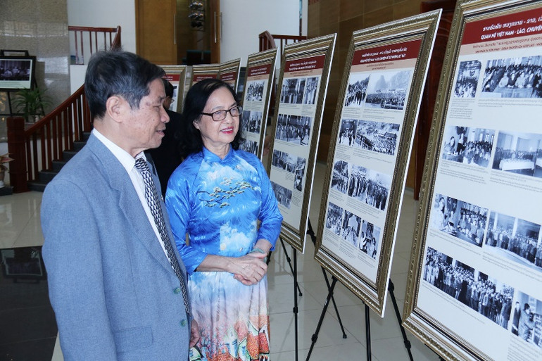 Các đại biểu tham quan triển lãm. (Ảnh: Hải Tiến)
