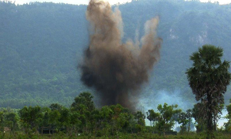 Sóc Trăng hủy nổ thành công hơn 6,5 tấn đạn pháo còn sót lại sau chiến tranh.