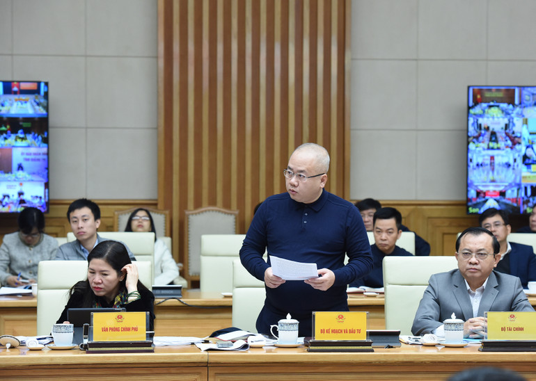 Thứ trưởng Kế hoạch và Đầu tư Đỗ Thành Chung phát biểu.