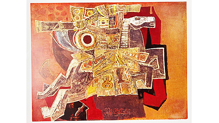 Tranh sơn mài “Thánh Gióng” của họa sĩ Nguyễn Tư Nghiêm, bảo vật quốc gia tại Bảo tàng Mỹ thuật Việt Nam. Tranh sơn mài “Thánh Gióng” của họa sĩ Nguyễn Tư Nghiêm, bảo vật quốc gia tại Bảo tàng Mỹ thuật Việt Nam.