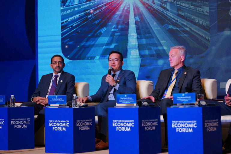 Ông Võ Hoàng Hải, Phó Tổng giám đốc Nam A Bank phát biểu tại sự kiện.