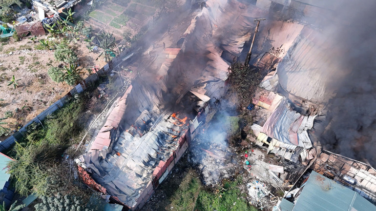 Hiện trường vụ cháy.