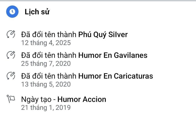 Các fanpage giả mạo thường đổi tên trang nhằm phục vụ mục đích lừa đảo. Người dùng facebook có thể kiểm tra thông tin trên tại phần Tính minh bạch của trang. (Ảnh chụp màn hình)