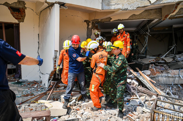 Nước chủ nhà Myanmar đánh giá rất cao 2 đội Cứu hộ của Việt Nam.