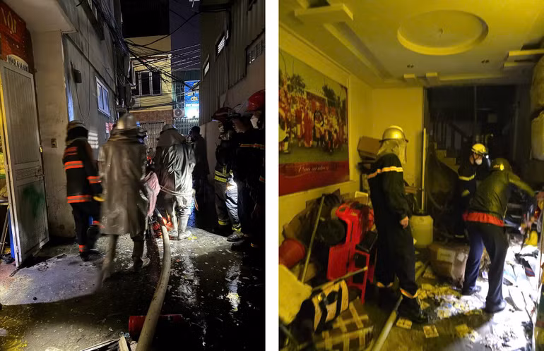 Hiện trường vụ việc. (Ảnh: Công an thành phố Hà Nội)