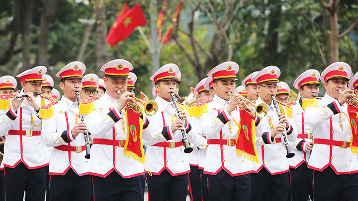 Đoàn nghi lễ Công an nhân dân tại sự kiện. Đoàn nghi lễ Công an nhân dân tại sự kiện.