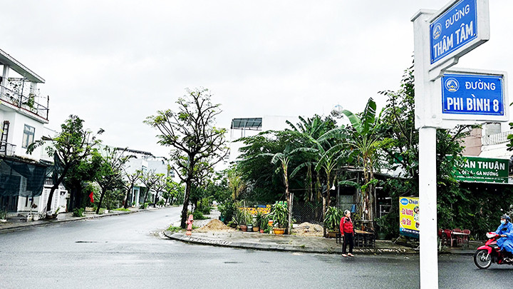 Một góc đường Thâm Tâm tại quận Ngũ Hành Sơn, Đà Nẵng.Ảnh: ANH ĐÀO