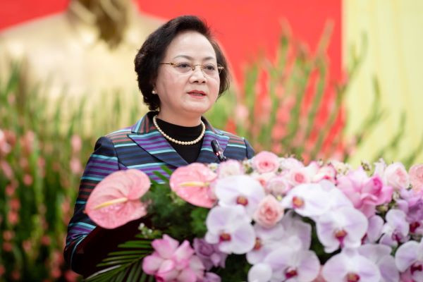 Bộ trưởng Nội vụ Phạm Thị Thanh Trà phát biểu khai mạc. (Ảnh: Thế Kha)