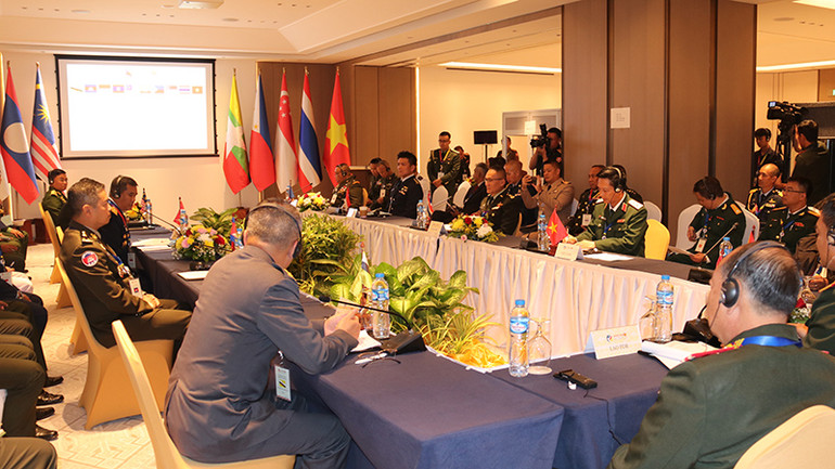Hội nghị Cục trưởng Tác chiến ASEAN lần thứ 14 (AMOM 14). Ảnh: HẢI TIẾN Hội nghị Cục trưởng Tác chiến ASEAN lần thứ 14 (AMOM 14). Ảnh: HẢI TIẾN