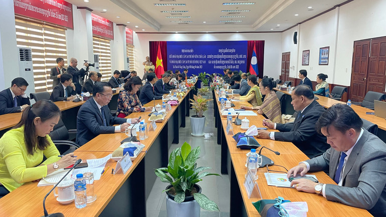 Quang cảnh hội đàm. (Ảnh: Hải Tiến)