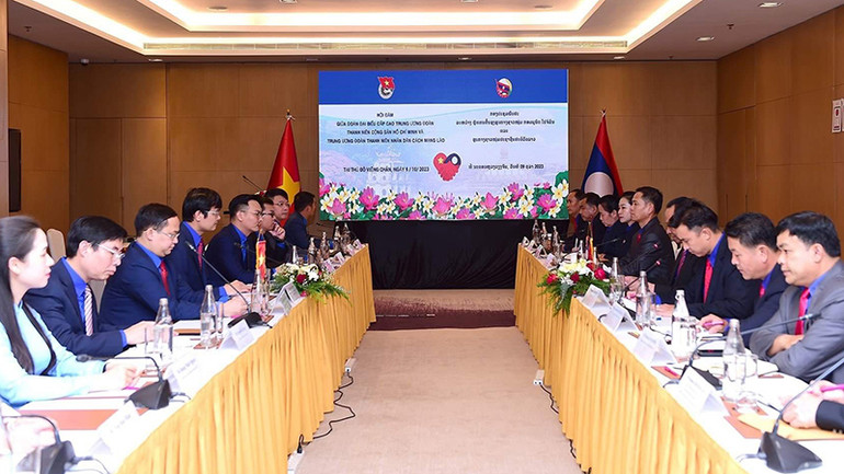 Quang cảnh buổi hội đàm. (Ảnh: Trịnh Dũng)